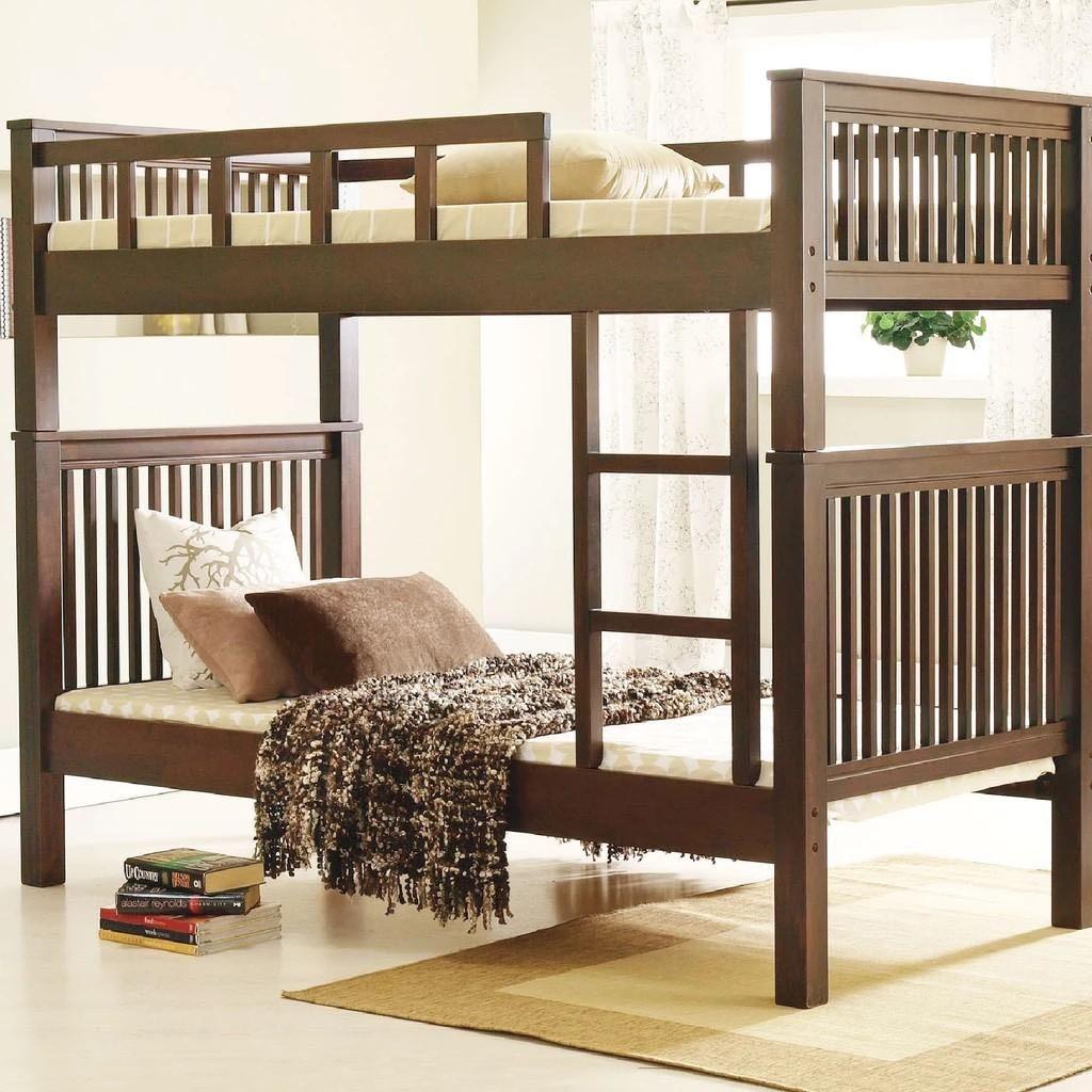 Picket and Rail Bunk Bed, Furniture & Home Living, Furniture, Bed Frames & Mattresses on Carousell