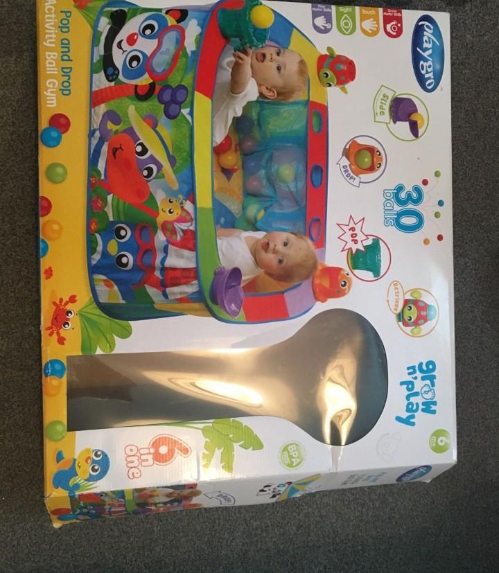 Playgro pop and drop on sale activity ball gym tesco