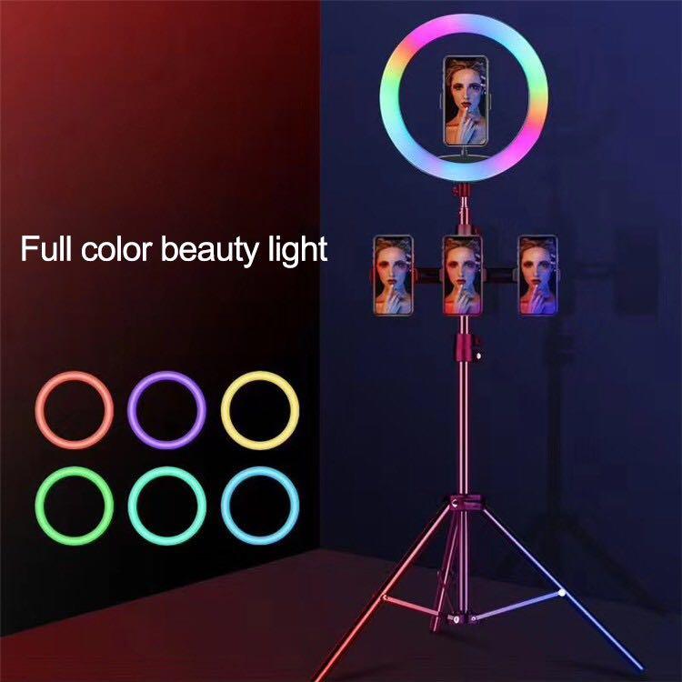 RGB LED Ring Light 26cm with Stand (Category: Lighting & Studio Equipment) located in Pasig City. Submitted by japanpcmall (Listing ID 1024958899, Image 1). Description: .