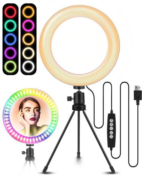 RGB LED Ring Light 26cm with Stand (Category: Lighting & Studio Equipment) located in Pasig City. Submitted by japanpcmall (Listing ID 1024958899, Image 3). Description: .