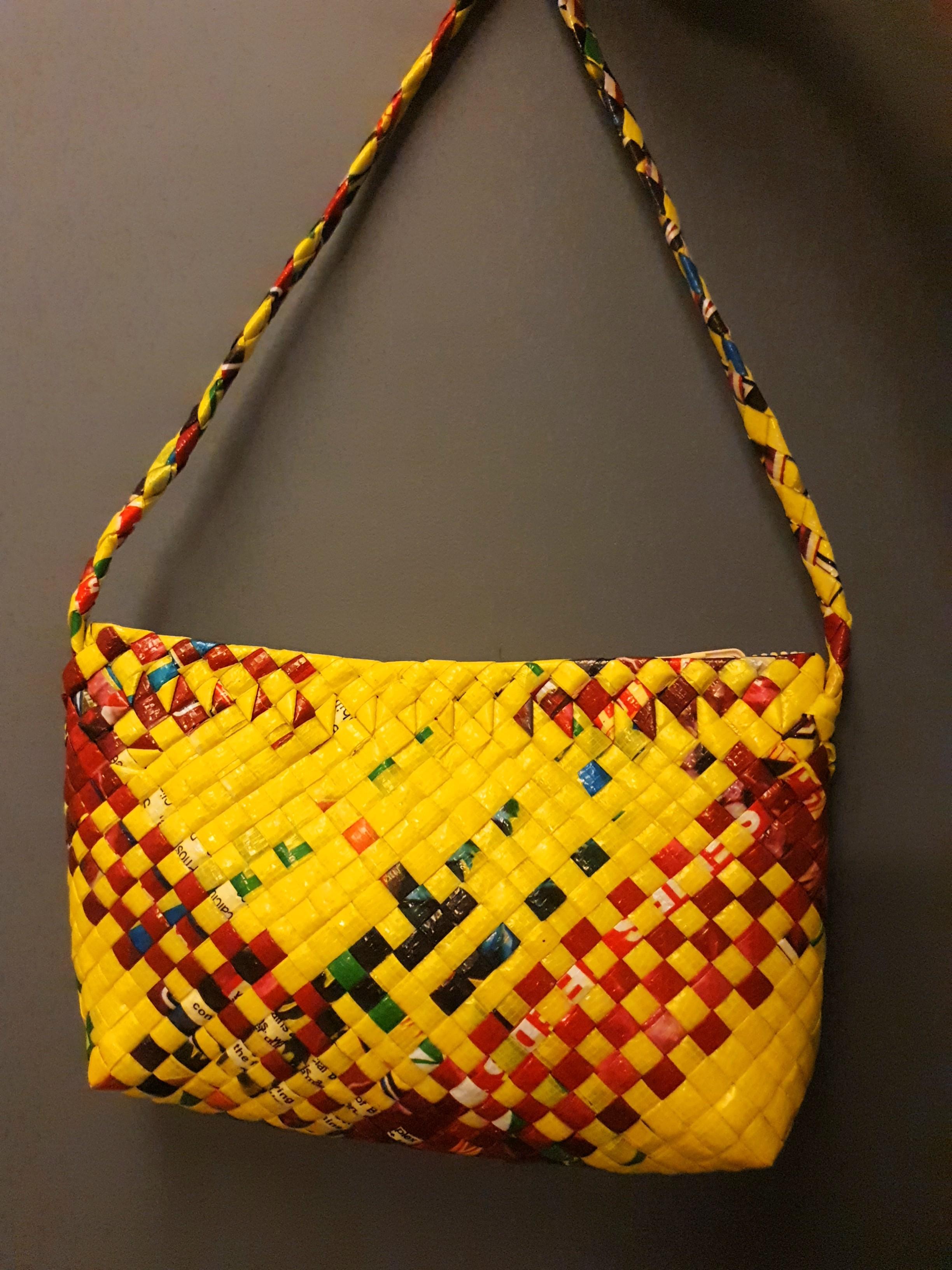 handbags made from recycled plastic bags