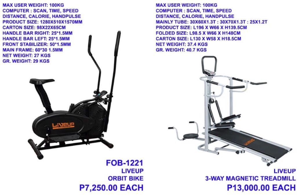 bike and treadmill