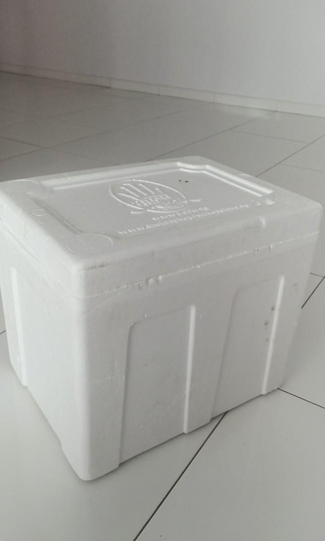 Styrofoam Ice Cooler Box, Food & Drinks, Local Eats on Carousell