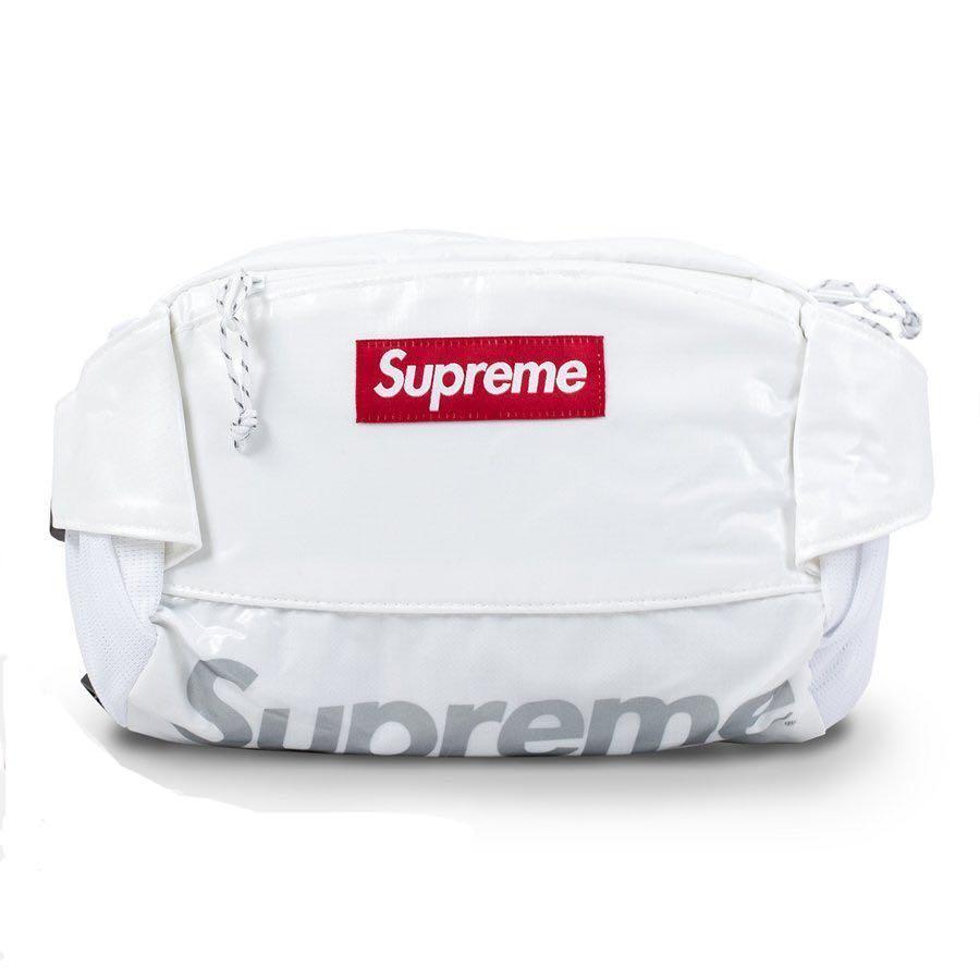 white supreme waist bag