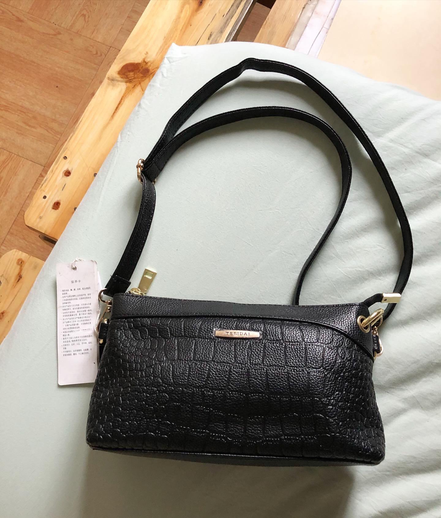 Tesidai Faux Croc Skin Sling shoulder bag Women s Fashion Bags