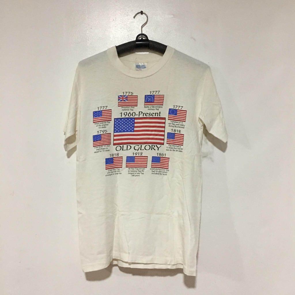Vintage America USA Flags History Old Glory Shirt Men s Fashion Tops Sets Tshirts Polo Shirts on Carousell