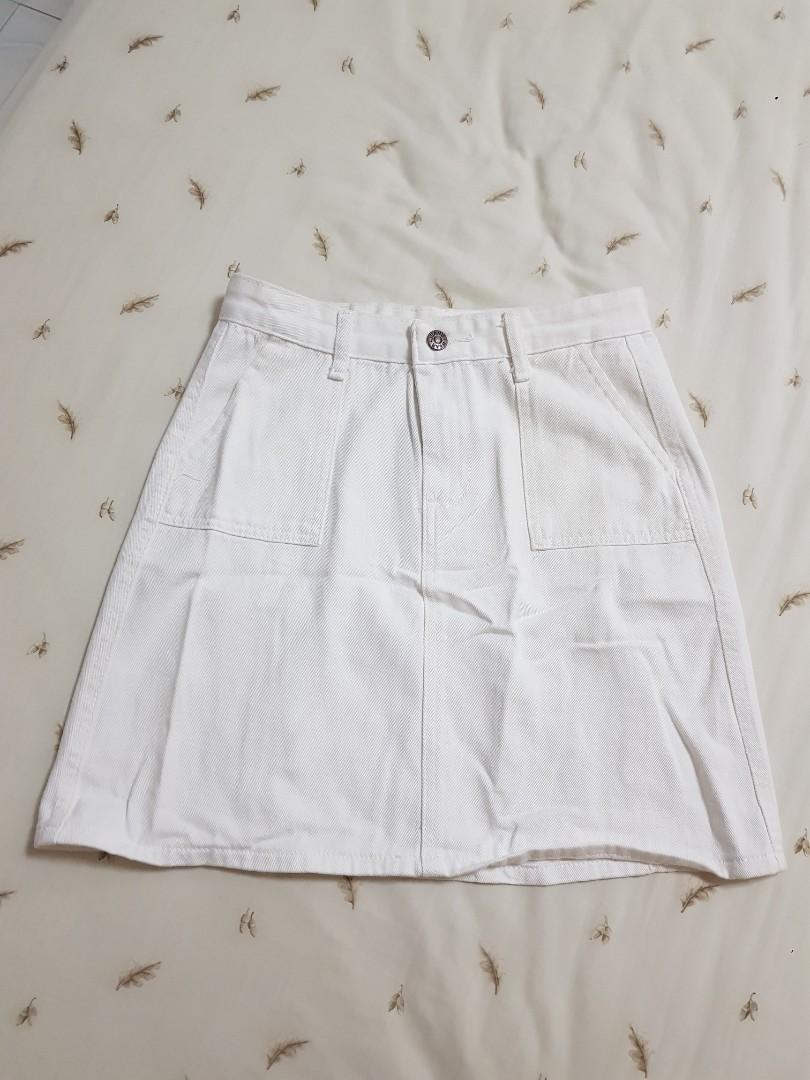 white denim skirt uk