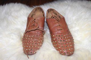 Zara Burnt Umber Studded Shoes