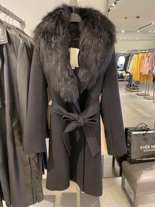 zara woman faux fur coat