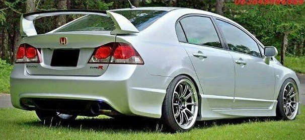 2006 2007 2008 2009 2010 2011 2012 Honda Civic Fd Fd1 Fd2 Fd4 Fd2r Type R Rear Bumper Type R Style For Civic Fd Replace Upgrade Performace Sporty Look Pp Material 2pc