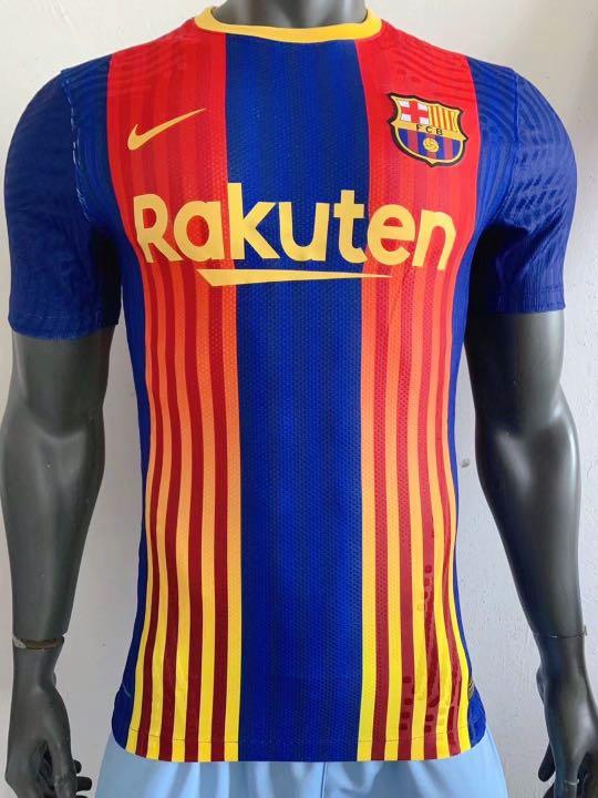 2020 Fc Barcelona Player Issue Kits Fesyen Pria Pakaian Atasan Di Carousell