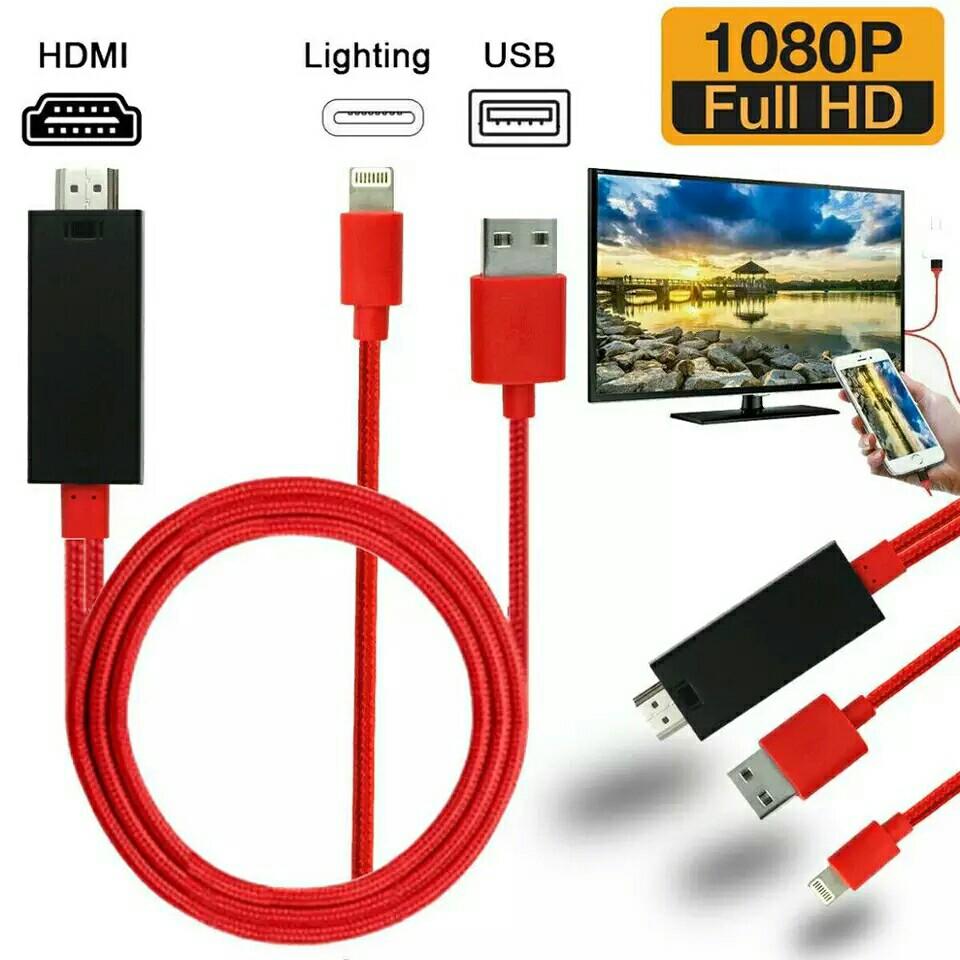 CABLING® Câble adaptateur Lightning vers HDMI/HDTV/ AV TV pour Apple iPhone  5 5 C 5S/6/6S 6 Plus