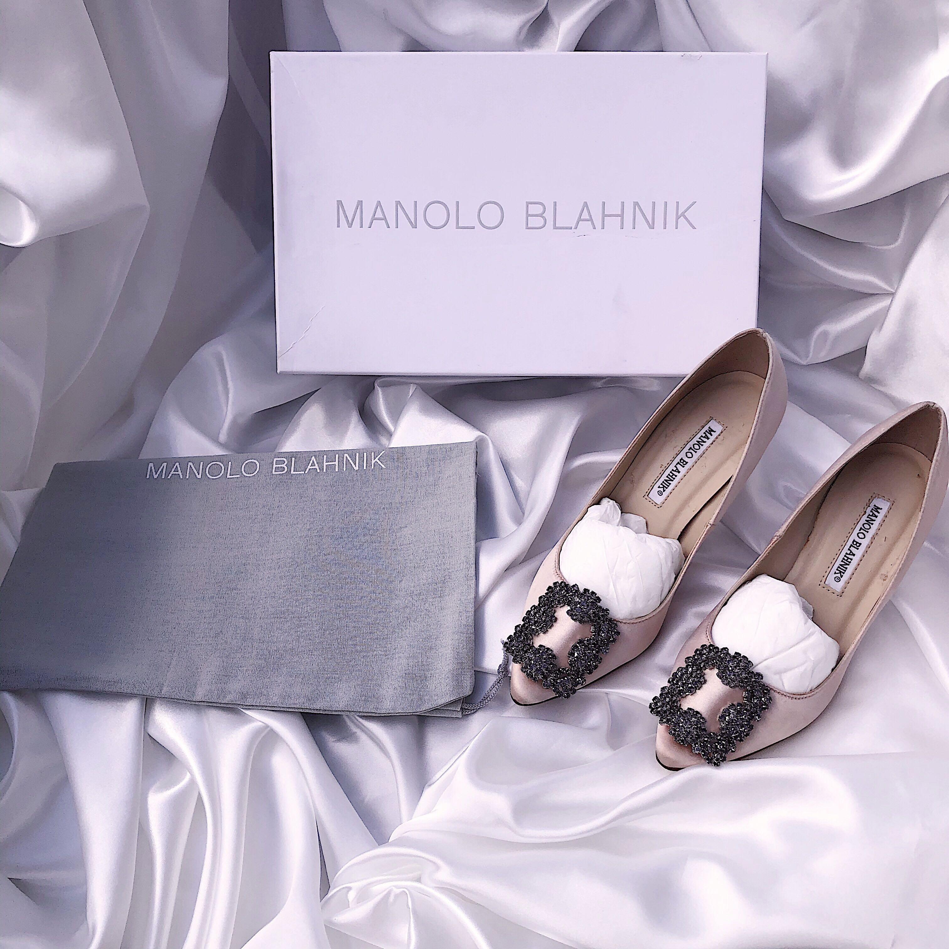 ☆ MANOLO BLAHNIK PINK HANGISI PUMPS - EU 36, Women's Fashion ...