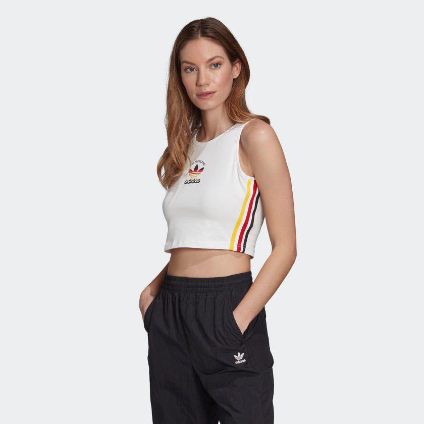 Adidas 3 stripes crop top, Women's 