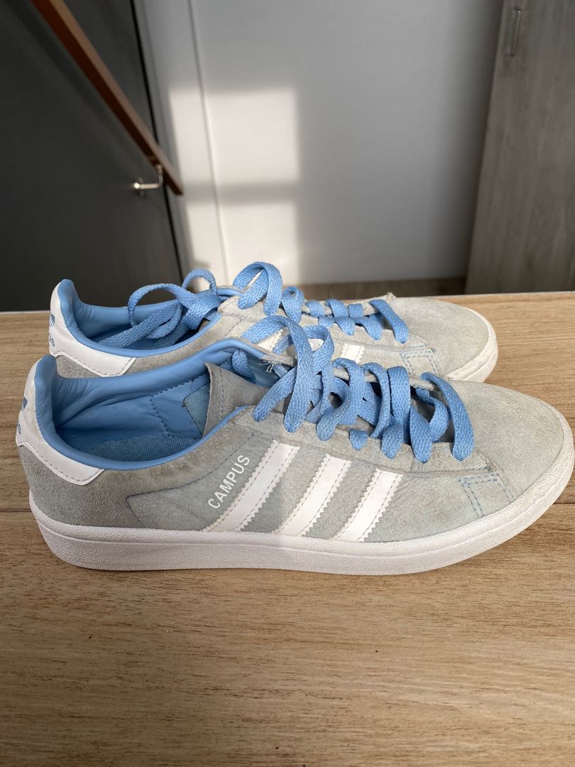 blue adidas campus