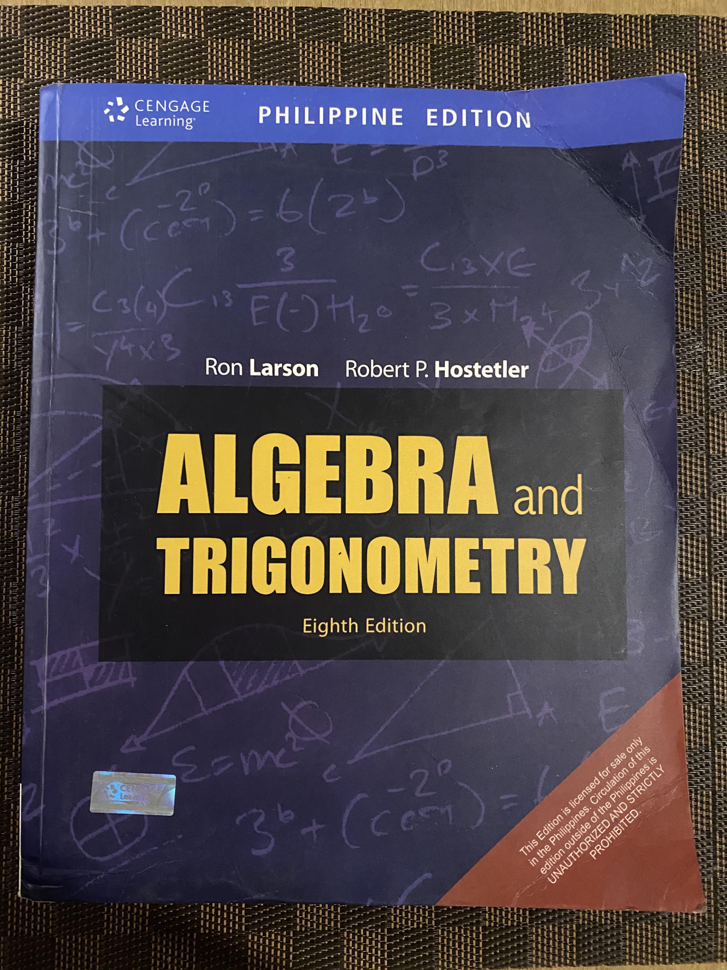 Algebra and trigonometry textbook (Category: Textbooks) located in Pasig City. Submitted by kprelovedstuff (Listing ID 1018292693, Image 1). Description: Sf shouldered by buyer.