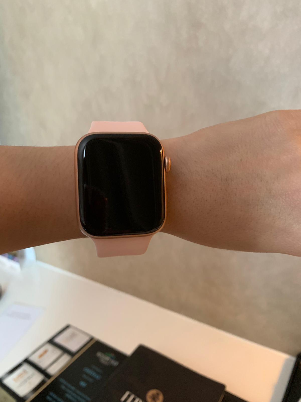 Gold 40mm Pink Sand Sport Band 