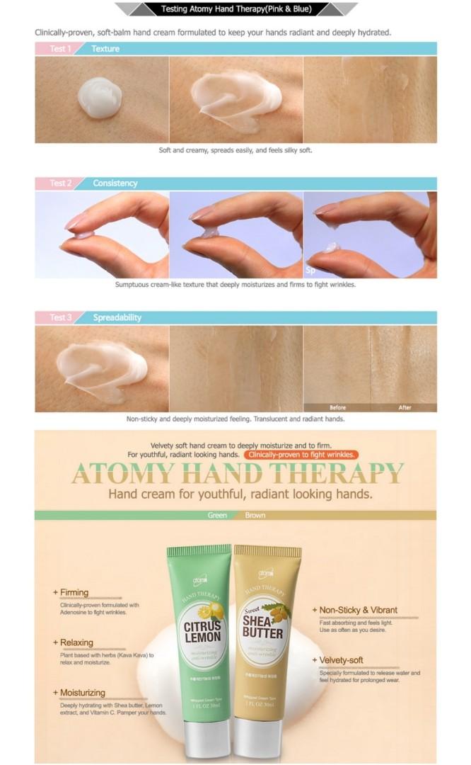 Atomy Hand Cream 30ml, Health & Beauty, Hand & Foot Care on Carousell