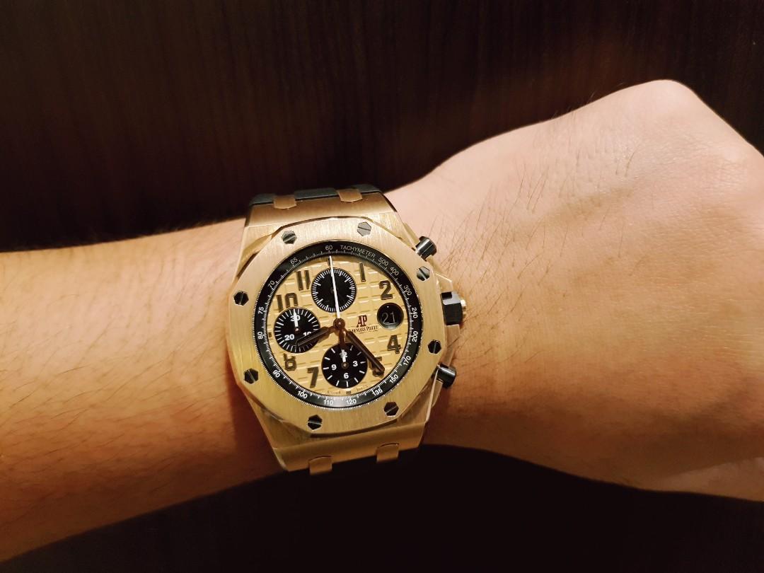 Audemars Piguet Ap Royal Oak Offshore Full Rose Gold Rolex Patek Philippe Luxury Watches On Carousell