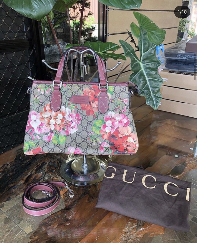 gucci floral tote