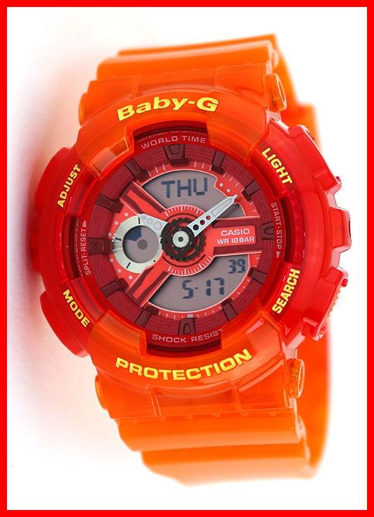 Baby G Jelly Marine Orange BA110JM4A Original Cash On Delivery Women Watch