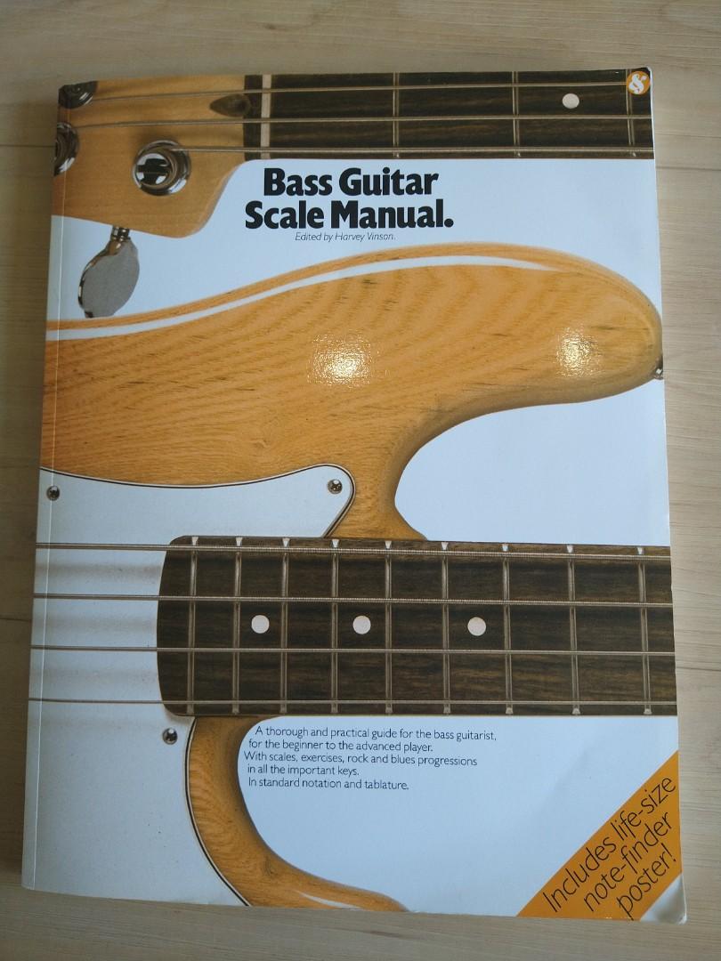 Bass Guitar Scale manual book 140+ pages with poster, TV & Home