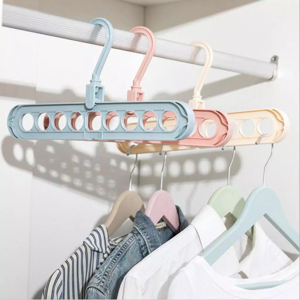 TG0978 Hanger baju dengan 9 lubang untuk gantungan baju YL