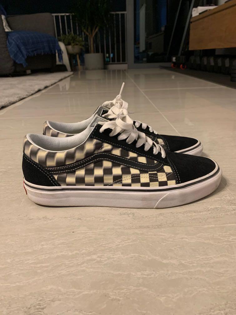 Checkerboard best sale blurred vans