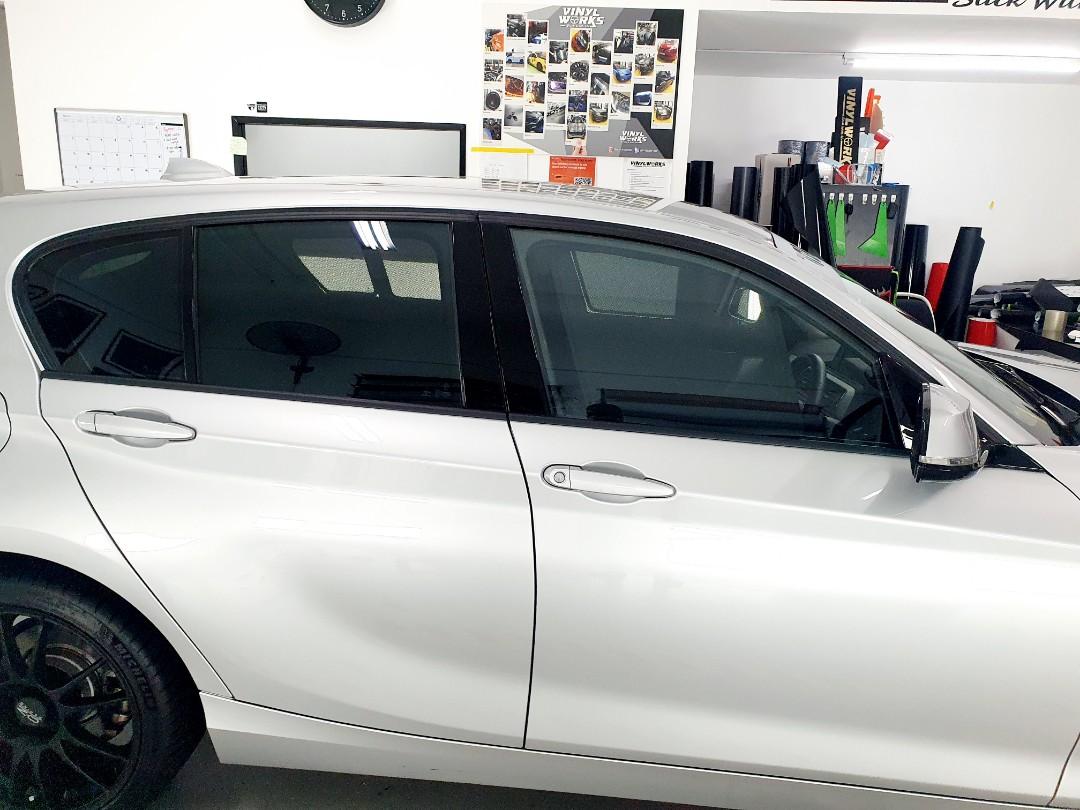 BMW F20 Window trim dechrome matt Black, Car Accessories, Car & Services on Carousell