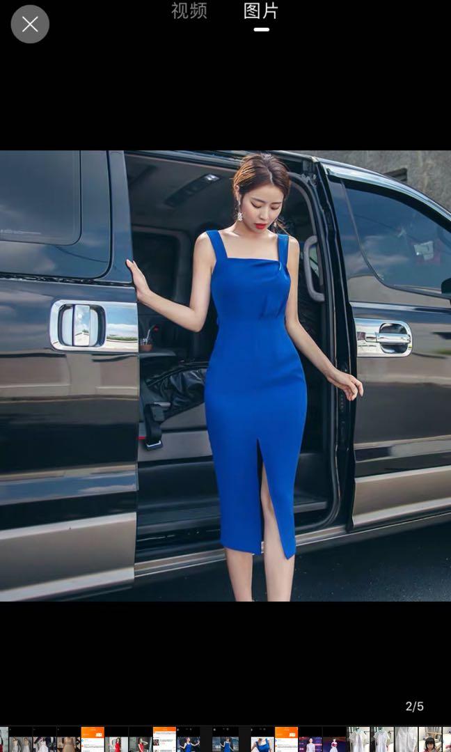 Electric blue outlet bodycon dress