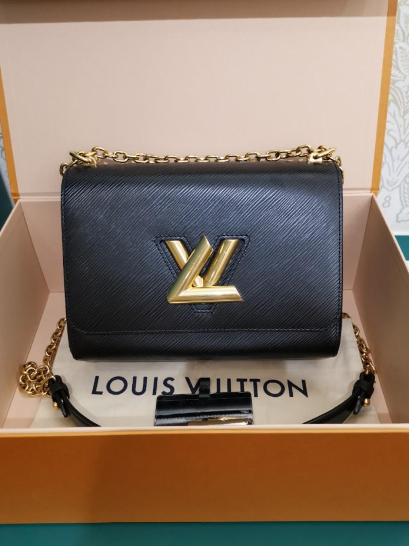 Louis Vuitton Twist MM with Black with Pink Strap Rare