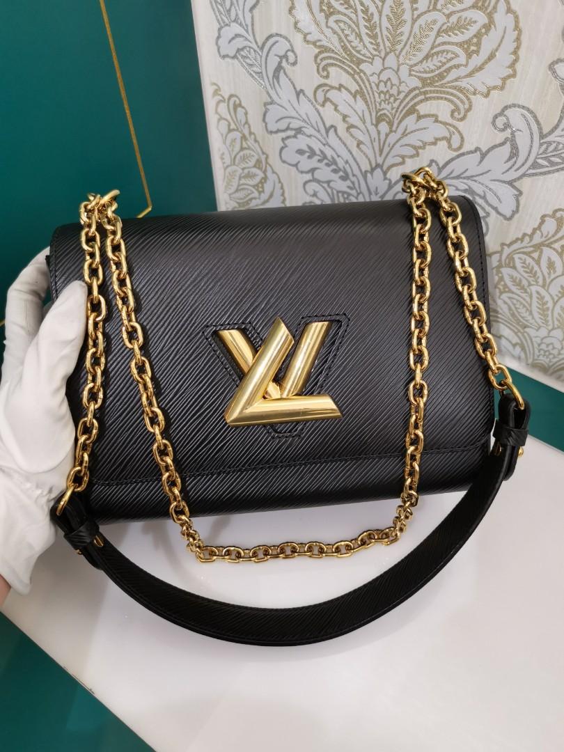 Louis vuitton LV Handbags Twist Lock MM Chain Crossbody Epi Leather Gray  $5,000
