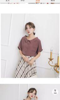 (BNIB) trendy brown button top at $10