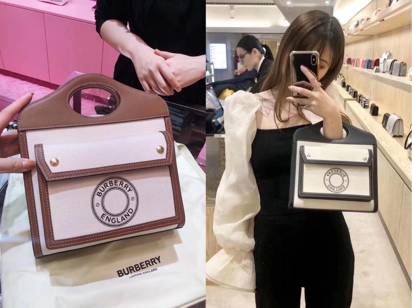 Burberry New Logo Pattern Canvas And Leather Pocket Bag Ladi Women S Fashion Clothes Others On Carousell