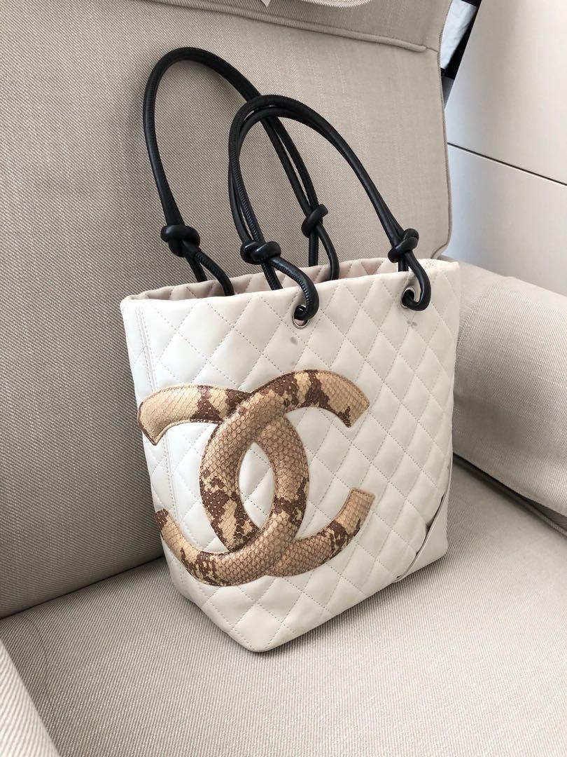Chanel lambskin cambon tote, Luxury, Bags & Wallets on Carousell