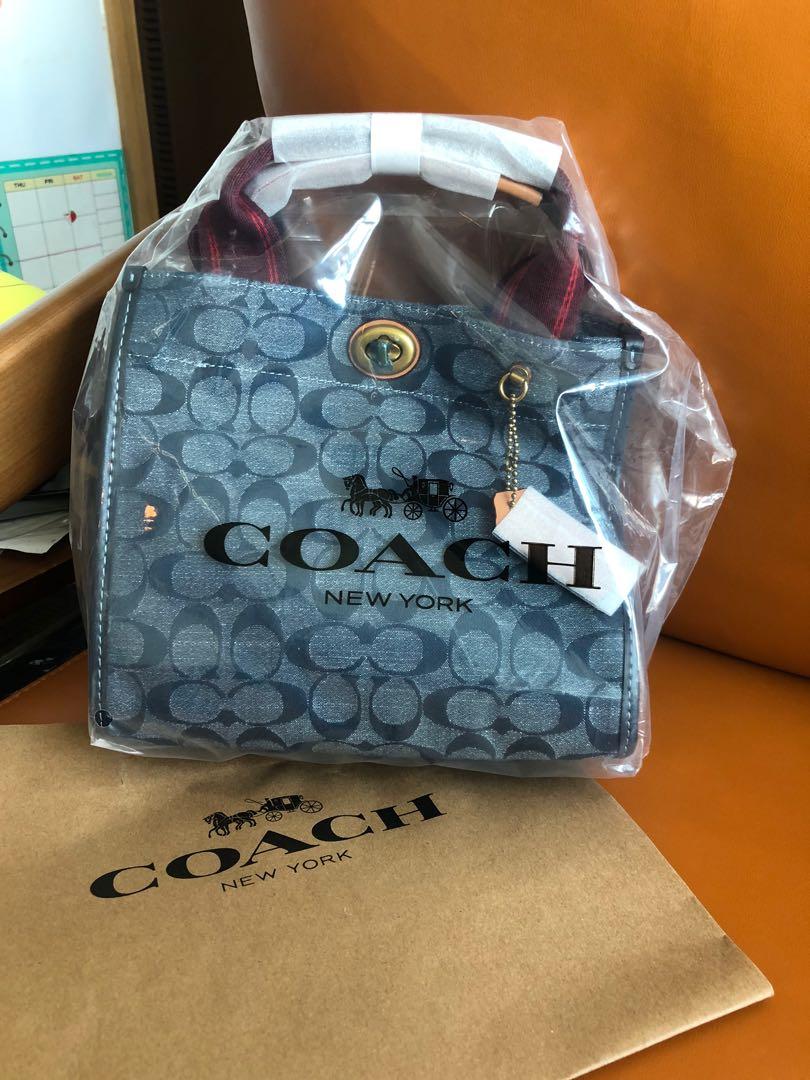 coach signature chambray tote