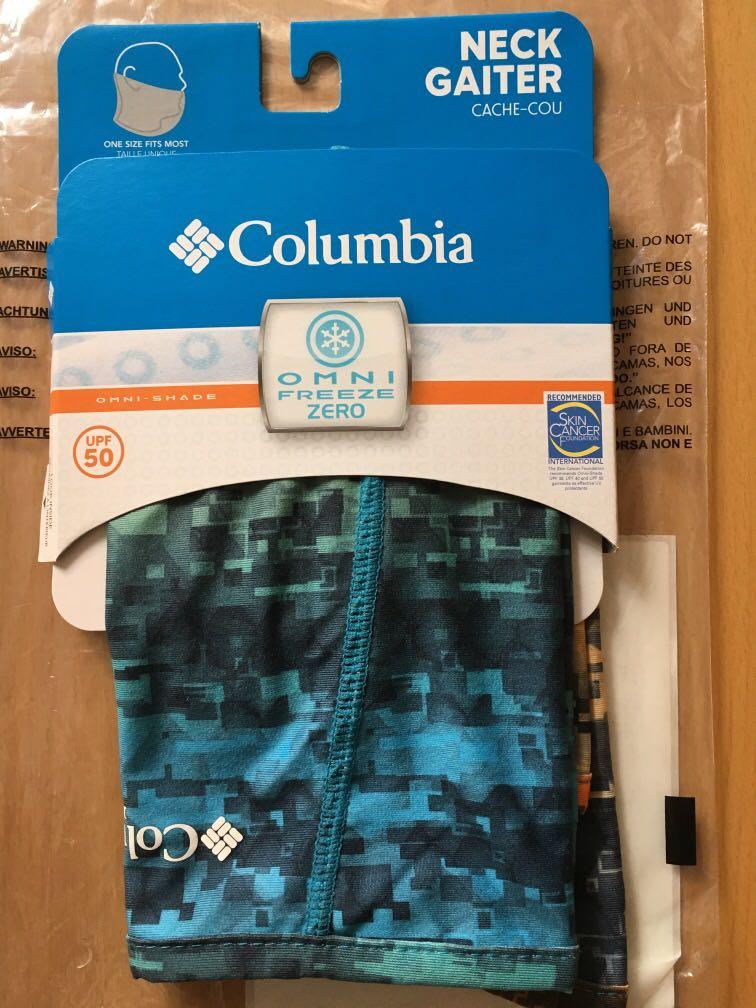 Columbia Unisex Freezer Zero II Neck Gaiter 防曬頭巾圍巾, 運動產品, 運動衫- Carousell