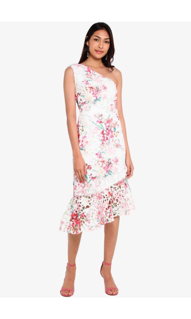 Lipsy delilah print lace one shoulder sale