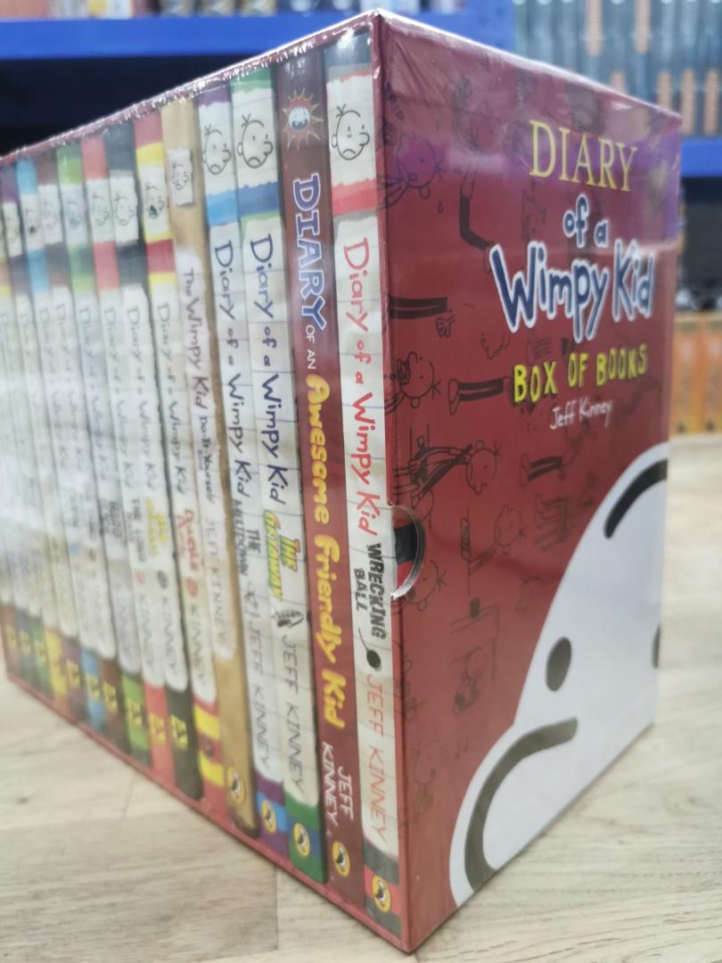 ready-stock-diary-of-a-wimpy-kid-16-books-with-box-hobbies-toys