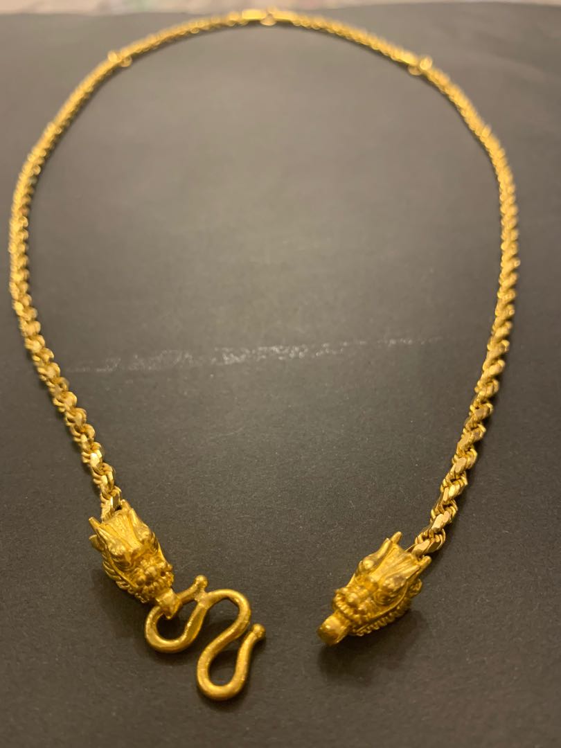 DRAGON HEAD 999 916 NECKLACE 52.7g Luxury Accessories on Carousell
