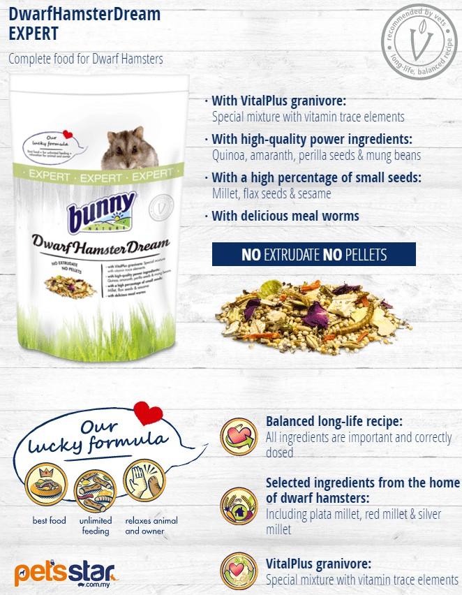 Bunny Nature Dwarf Hamster Dream Expert Sample pack (Repacked), Pet ...