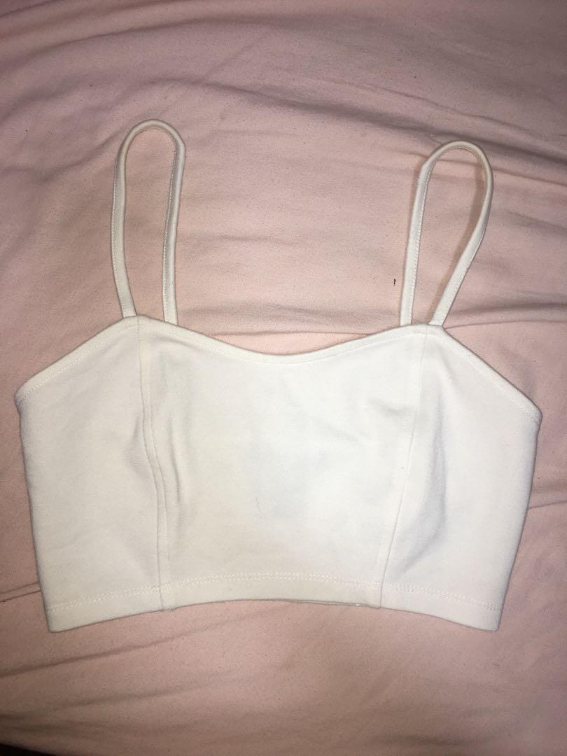 Plain white hot sale bralette