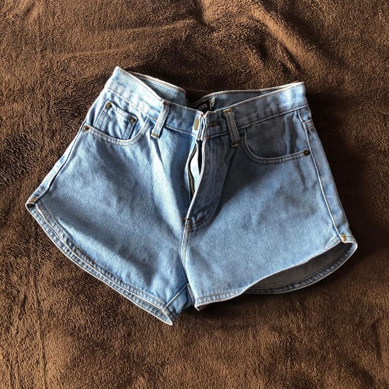 faded high waisted shorts