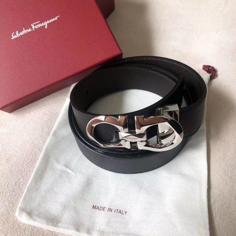 Ferragamo Ferragamo men s explosive belt diamond bright silv