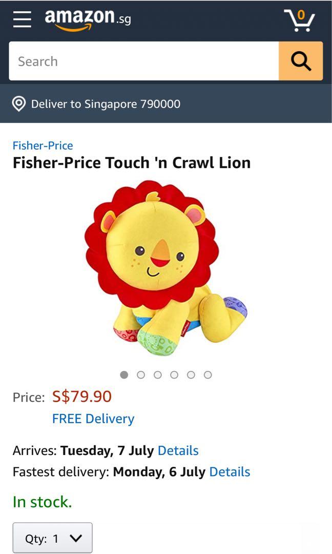 fisher price crawling lion