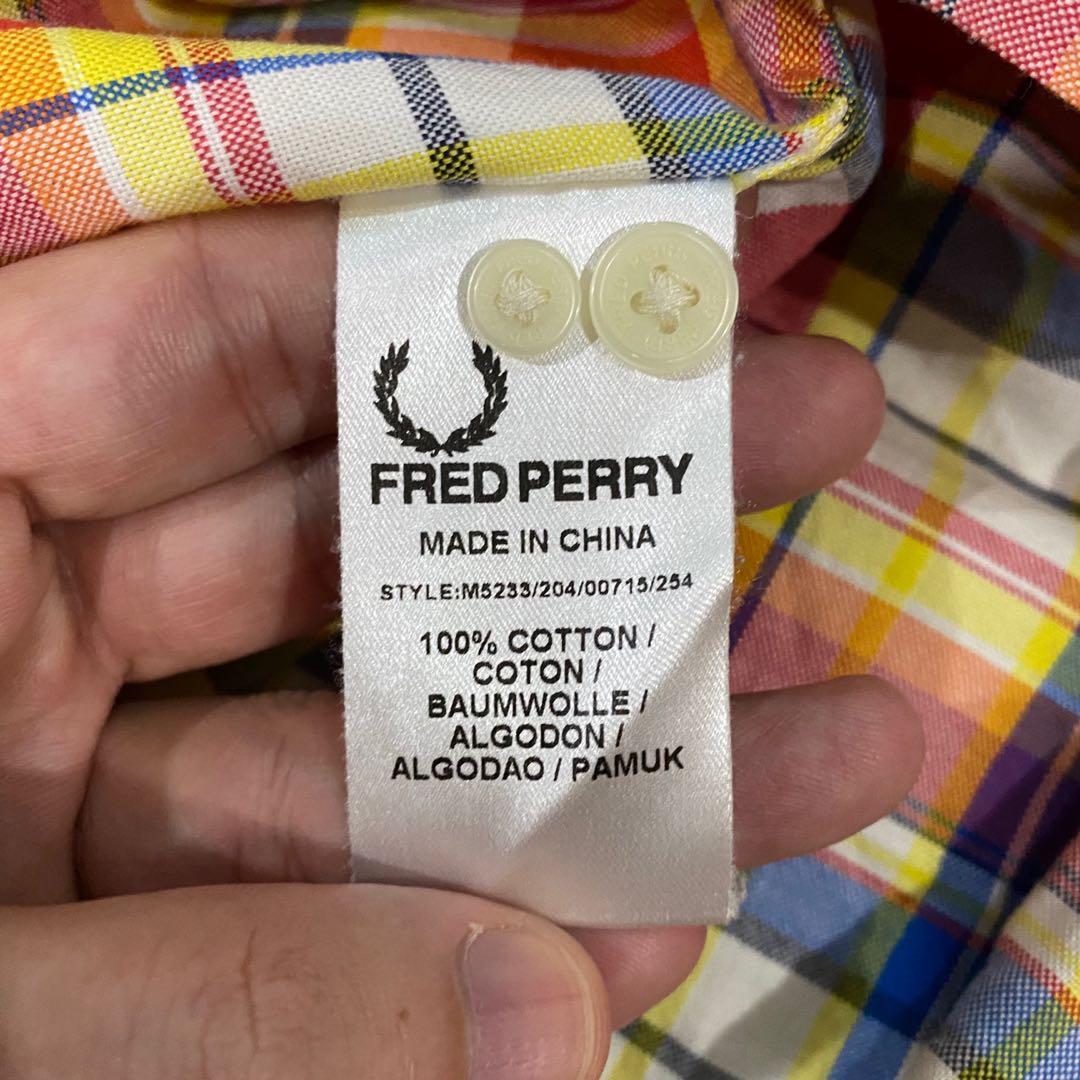 Fred Perry Madras Tartan Shirt Men s Fashion Tops Sets