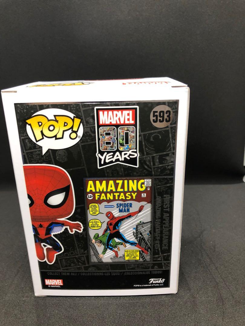 Figurine Pop Marvel 593 Spider-Man First Appearance Metallic