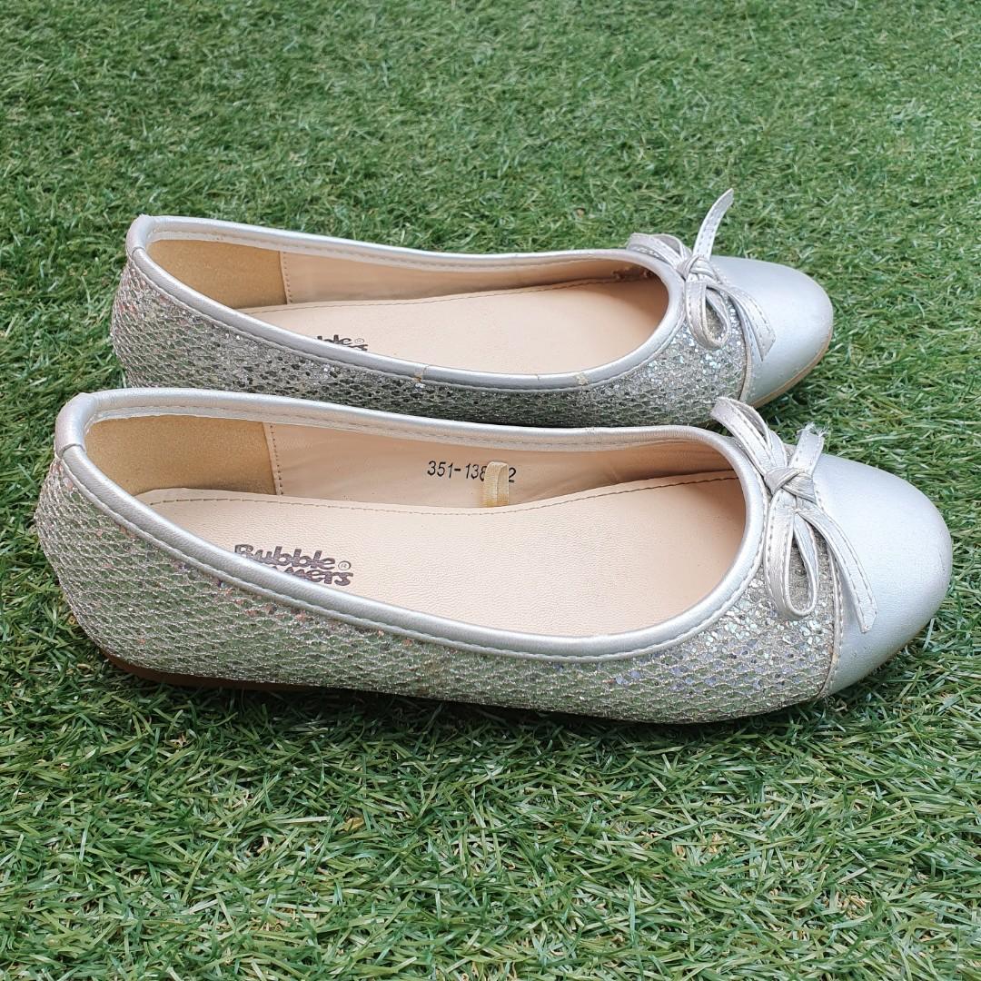 Childrens silver glitter shoes discount