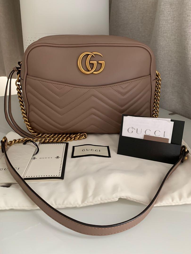 Gucci marmont medium camera bag top