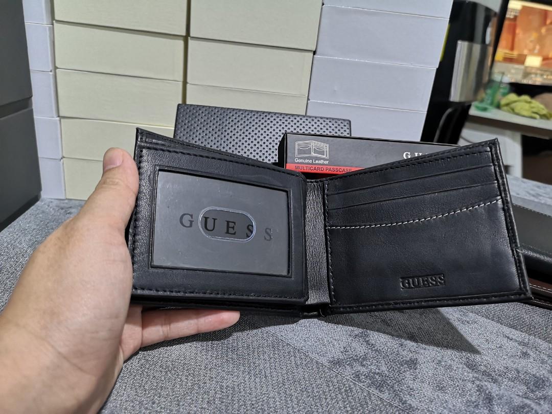 Guess Black Leather Wallet For Men